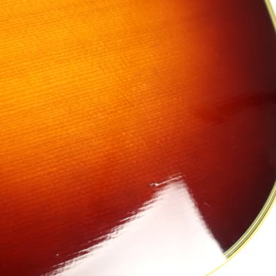 Morris MD507 Solid Top Mahogany Cherry Sunburst Acoustic Guitar image 12