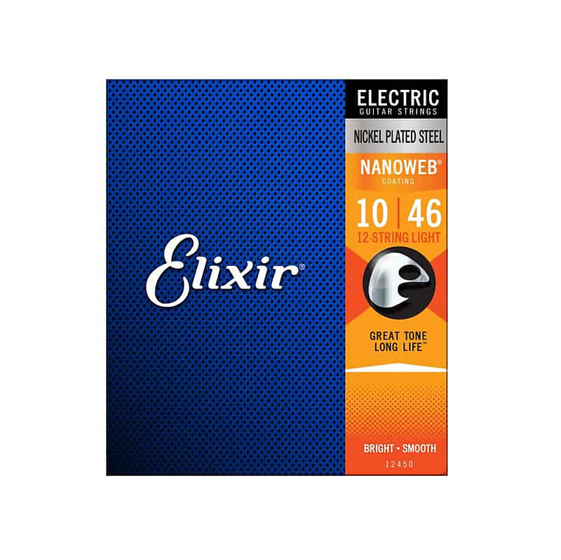Elixir Strings Electric Guitar Strings, 12-String Light 12450 (.010 - .046) image 1