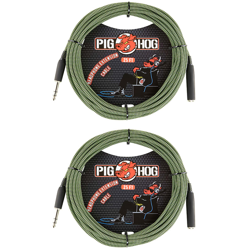 Pig Hog Solutions - 25ft Headphone Extension Cable, 1/4, Riviera Purp