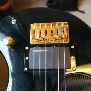Fernandes Nomad Travel Guitar Built in Speaker 1990's Black Gold image 4