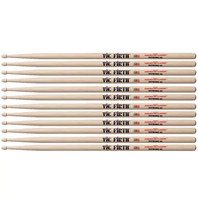 Vic Firth Extreme X5A Wood Tip Drum Stick (6 Pair) image 1