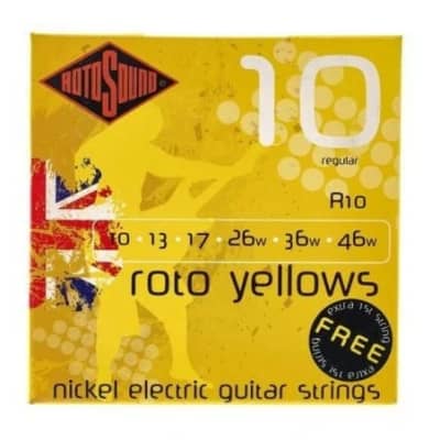 Rotosound ROTOSOUND R10 ROTO Yellow  10-46 corde chitarra elettrica for sale