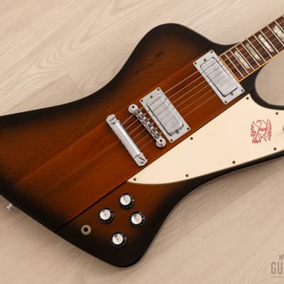 1996 Gibson Firebird V Vintage Sunburst 100% Original w/ Banjo Tuners, Case image 1