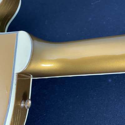 Video! Unreleased 1993 Gibson R+D Chet Atkins Country Gentleman 100th Anniversary 1994 - All Gold w/ Diamond Headstock + Block Inlays image 15