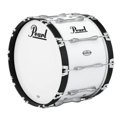 Pearl 22X14 Championship Maple Marching Bass Drum #33 Pure White image 1