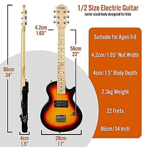 3rd Avenue 1/2 Size Kids Rock Electric Guitar Pack for