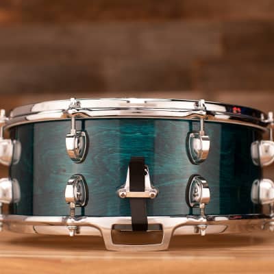 PREMIER 14 X 5.5 VITRIA SNARE DRUM, TURQUOISE LACQUER, DIE CAST HOOPS (PRE-LOVED) image 4