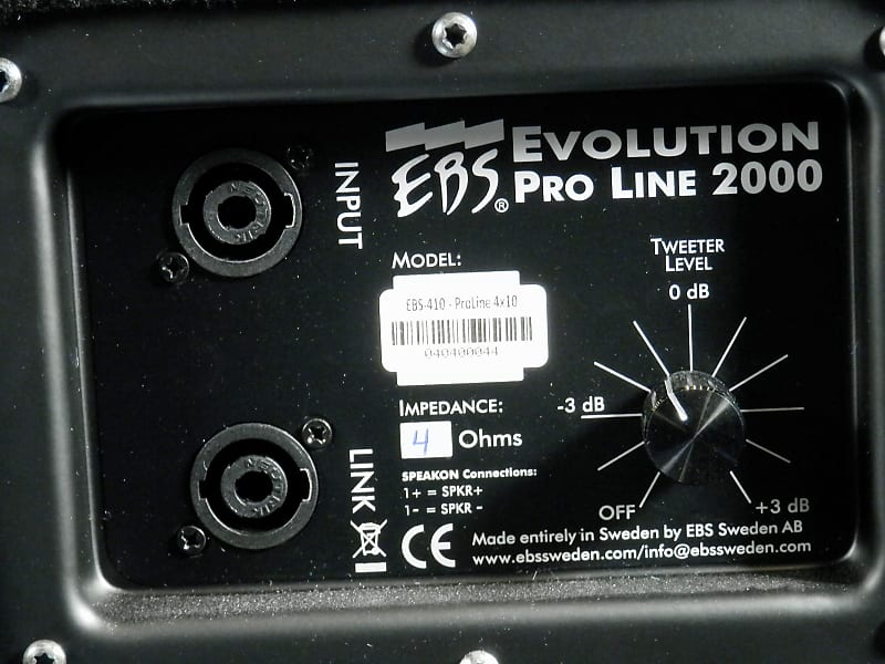 EBS Evolution Pro Line 2000 EBS-410 ProLine 4x10 Bass Cabinet B-stock /  Open Box