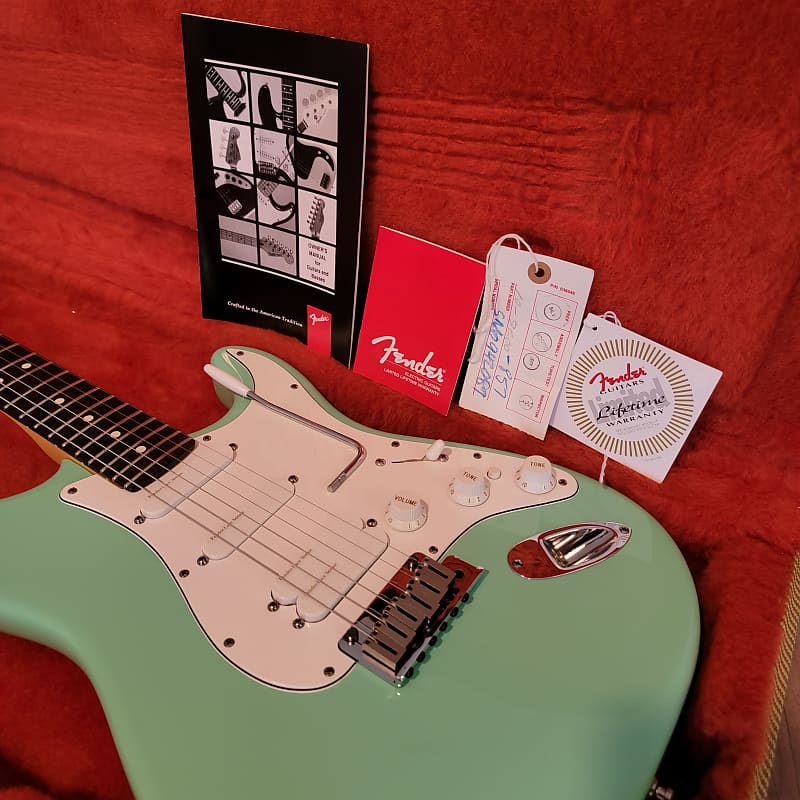1996 Fender Jeff Beck Signature Stratocaster Surf Green Collectors Grade W/OHSC & Candy image 1