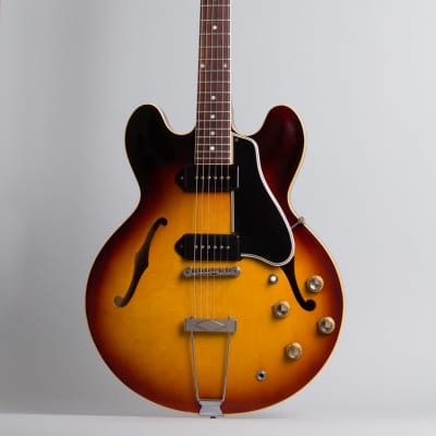 Gibson  ES-330TD Thinline Hollow Body Electric Guitar (1961), ser. #5534, molded plastic hard shell case. image 1