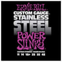 Ernie Ball Stainless Steel Power Slinky Electric Guitar Strings 11-48
