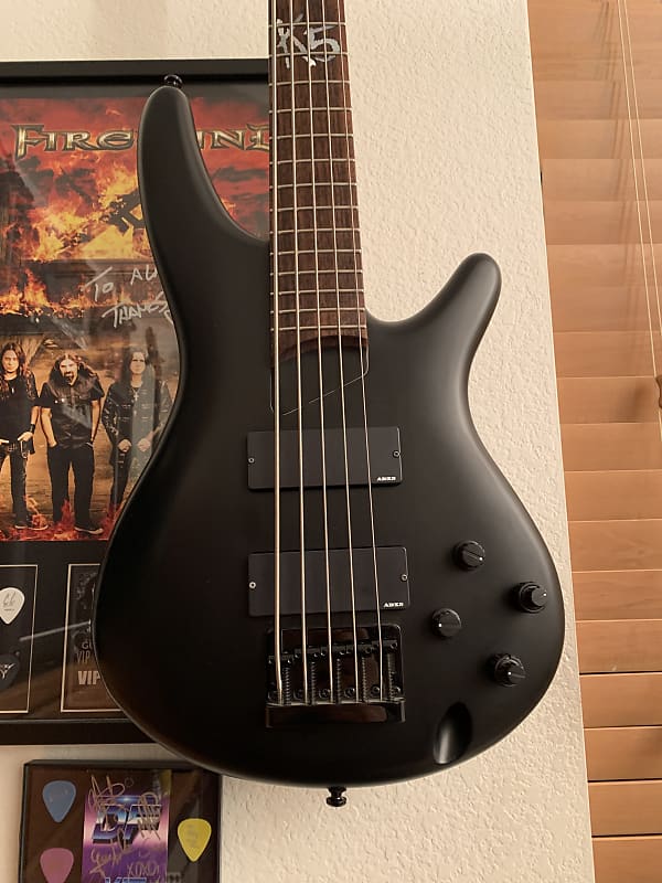 Ibanez K5 korn fieldy Satin black 5 string bass | Reverb