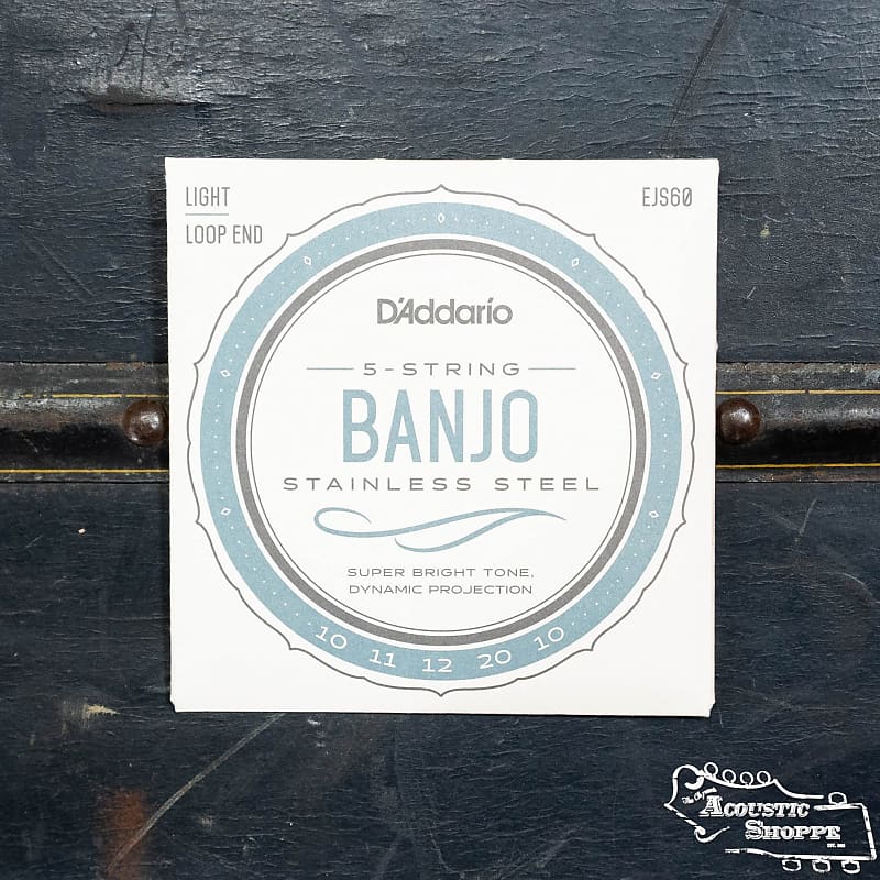 D'Addario EJS60 5-String Banjo Stainless Steel Light 10-20 image 1