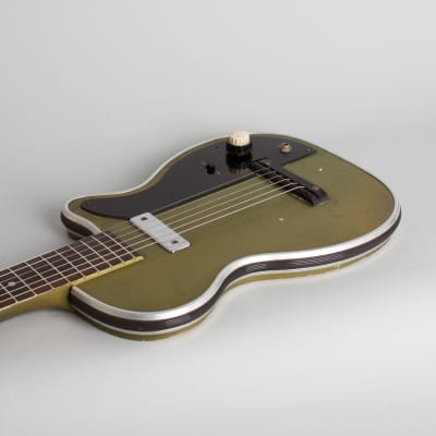 Silvertone Stratotone Newport Model H-42/2 Solid Body Electric Guitar, made by Harmony (1954), original gig bag case. image 7