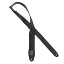 Levy's Right Height 2" Wide Cotton RipChord Guitar Strap Black