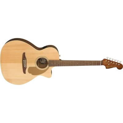 Fender Newporter Player Acoustic Guitar, Walnut Fingerboard, Natural, 0970743021 image 3