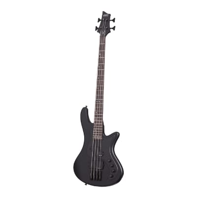 Schecter Stiletto Stealth 4-String Bass Guitar (Satin Black) for sale