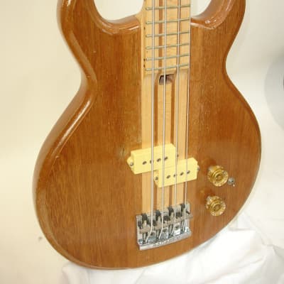 70's Vintage S. D. Curlee 4-String Bass Guitar, Natural w/ Case image 3