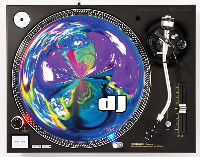 DJ Industries - DF Orb  - DJ slipmat for vinyl LP record player turntable  			