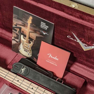 Fender - B2 Vintage Custom '57 P Bass® - Bass Guitar - Time Capsule Package - Maple Neck - Wide-Fade 2-Color Sunburst - w/ Hardshell Case - x4357 image 11