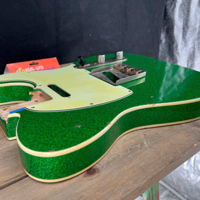 Real Life Relics  Tele® Telecaster® Body Double Bound Aged Green Flake Sparkle #4 image 3