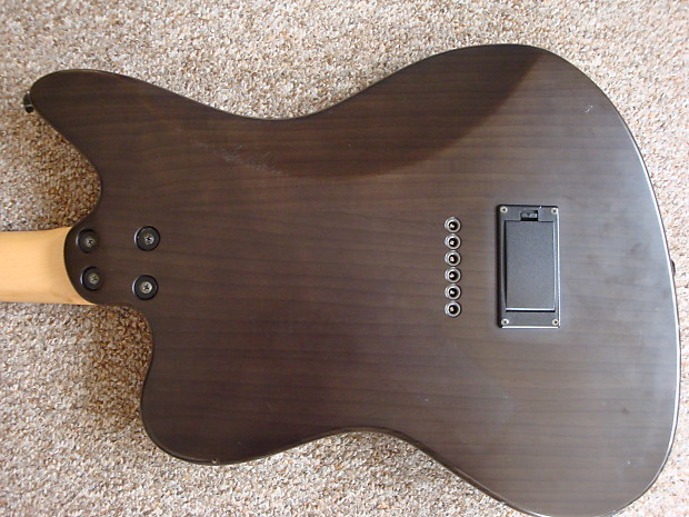 Fernandes JG-75 Jaguar 1996 Dark Brown Active pickups Ash body