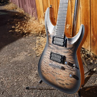 ESP USA Horizon-II See Thru Black Sunburst  6-String Electric Guitar w/  Tolex Hard Case (2022) image 6