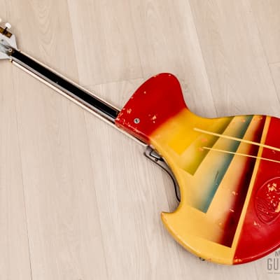 1960s Wandré Rock Oval Vintage Aluminum Neck Guitar w/ Case, Italy image 14