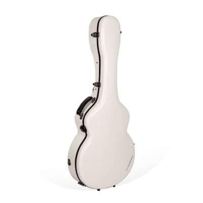 Crossrock Acoustic Super Jumbo Guitar Case fits Gibson SJ-200 & 12 strings Style Jumbo, Milky White image 2