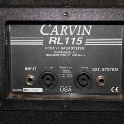 Carvin RL115 Bass Cabinet with 18" 600-Watt Neodymium Speakers (used) image 4
