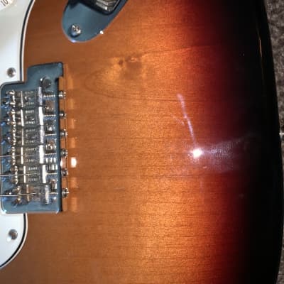 2016 Fender Standard Stratocaster electric guitar made in Mexico  2016 Sunburst image 6