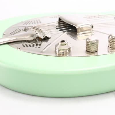 National Reso-phonic Resolectric Res-o-tone Seafoam Green Dobro Guitar w/ Case #50496 image 19