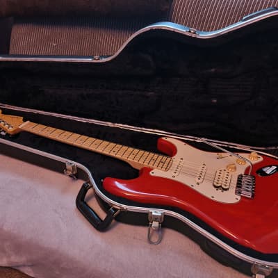 Fender American Deluxe Fat Stratocaster unique Locking Tremolo 2000 Red image 1