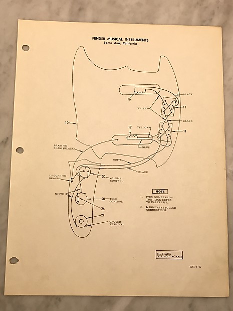 1965 Fender Mustang Wiring Diagram image 1