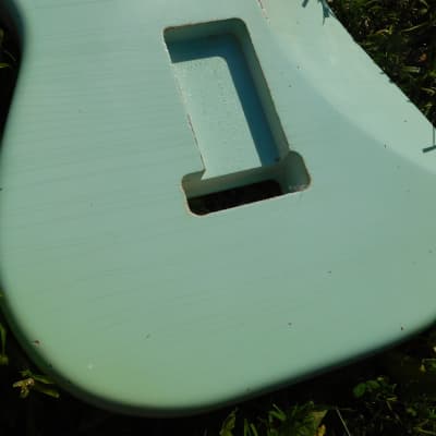 4lbs 4oz BloomDoom Nitro Lacquer Aged Relic Surf Green S-Style Vintage Custom Guitar Body image 15