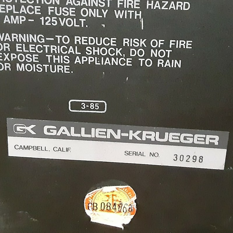 希少GALLIEN-KRUEGER 200MB 80年代（布繊維入りコーン紙） 希少GALLIEN-KRUEGER 200MB 80年代（布繊維入りコーン紙）