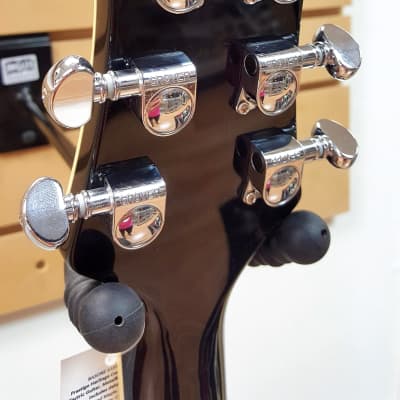 Prestige Custom Shop Musician Pro DC semi hollow electric guitar, Trans Black finish image 9
