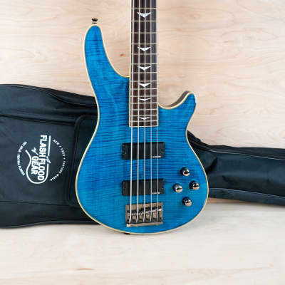 Schecter Omen Extreme 5 2008 Ocean Blue 5 String Active Bass w/ Gig Bag for sale