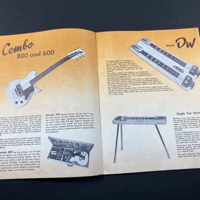 1955 Rickenbacker Catalog Case Candy Brochure Combo 600 and 800 image 4
