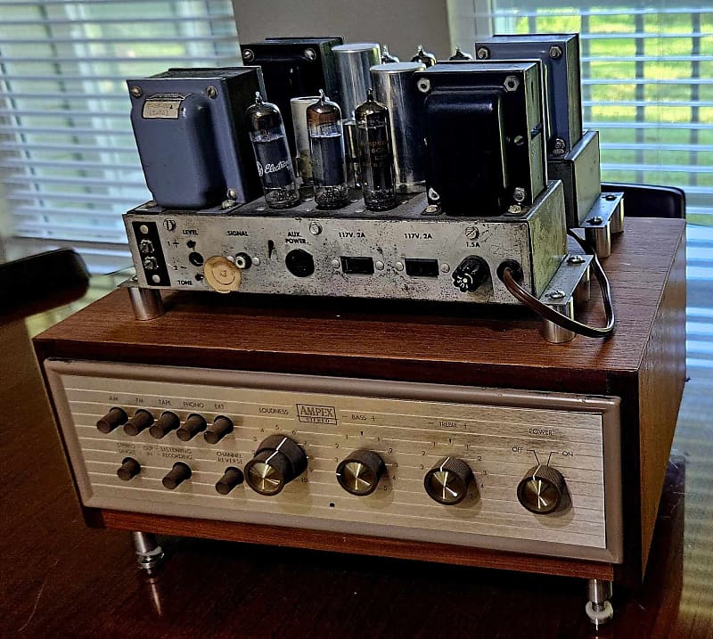 Ampex 6973 mono amps &amp; 403 pre-amp 6973 mono amps &amp; 403 pre-amp 1950s  			