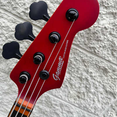 GAMMA Custom Bass Guitar P22-02, Alpha Model, Transparent Valencia Red Ash image 11