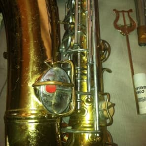 1920s Alto Saxophone, Vintage Conn/Pan American Pertin Paris, Gold/Silver Over Brass image 7