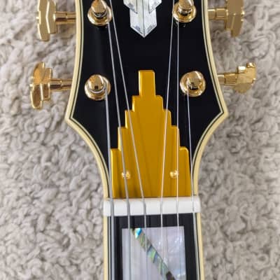 D'Angelico Excel SS Semi-Hollow Body Electric Guitar with Hard Case, Solid Black image 5