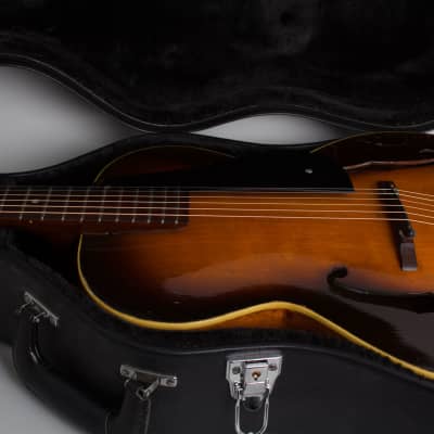 Epiphone Olympic Arch Top Acoustic Guitar (1941), ser. #17268, black tolex hard shell case. image 13
