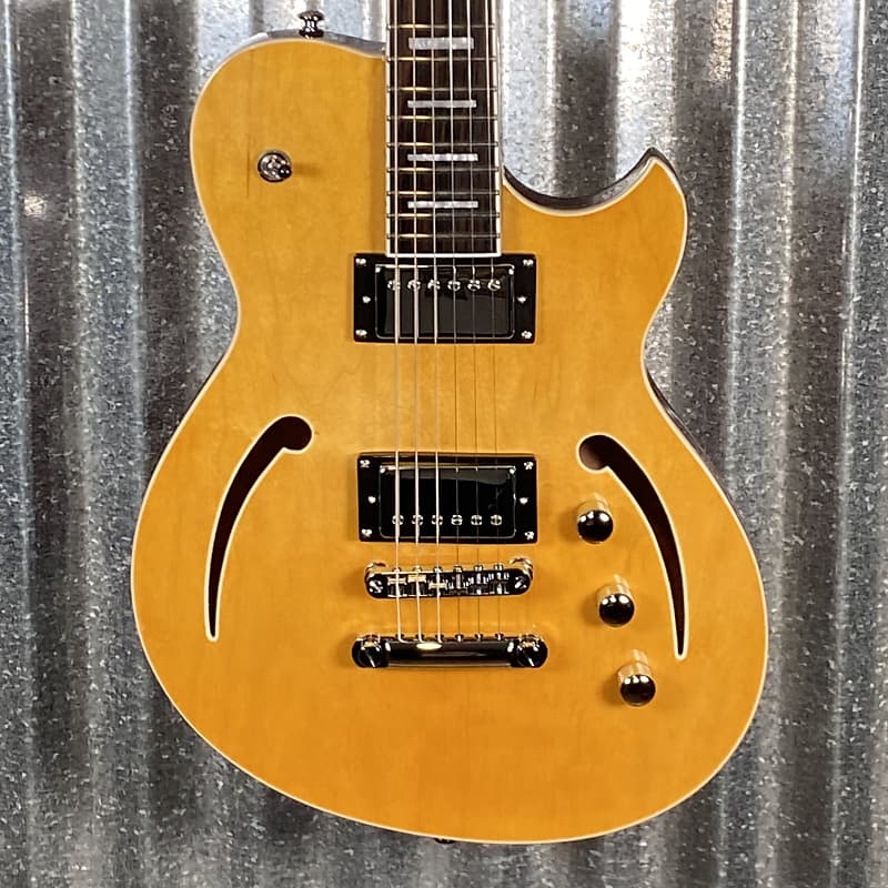 Reverend Limited Edition Roundhouse Semi Hollow Body Archtop Vintage Clear Natural Guitar #22 Blem image 1