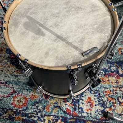 Russ McKinnon's (Barry Manilow, Tower of Power) PDP Concept Maple Classic Bop 3-piece Set - Satin Walnut with Wood Hoops image 13