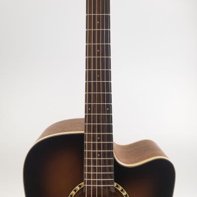 Teton STS100CEDVS Dreadnought with Electronics 2021 Dark Vintage Stain image 5