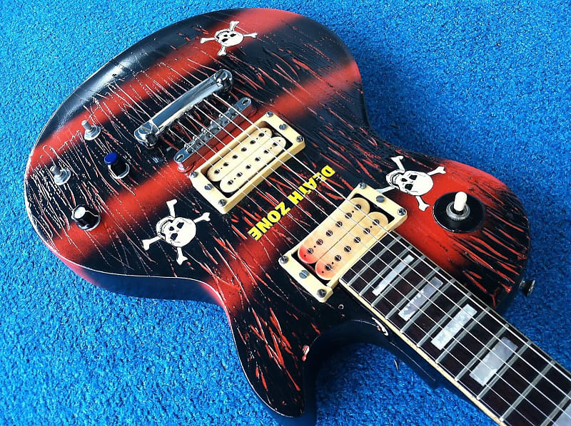 MEMPHIS CUSTOM 2 MIJ  CUSTOMIZED -  PLAYS GREAT-- HALLOWEEN SPEECIAL! image 1