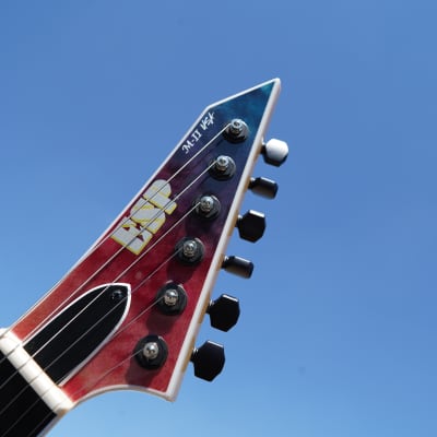 ESP USA M-II NTB NT Wild Berry Fade 6-String Electric Guitar w/ Black Tolex Case image 4