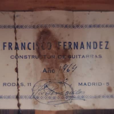 1964 Francisco Fernandez Brazilian Rosewood Classical Guitar image 14